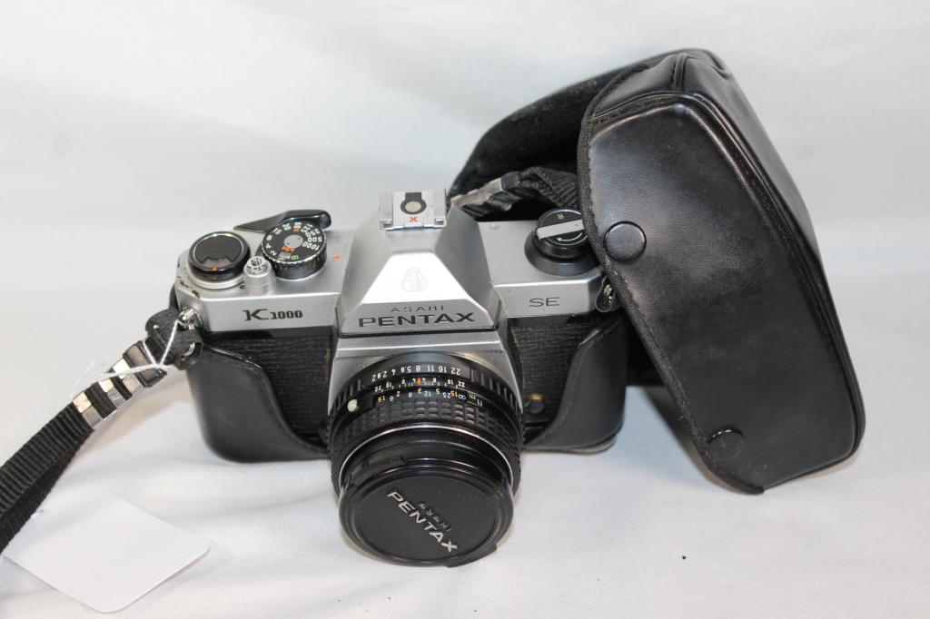 VINTAGE ASAHI PENTAX K1000 35 MM CAMERA W/ CASE (1 of 6)