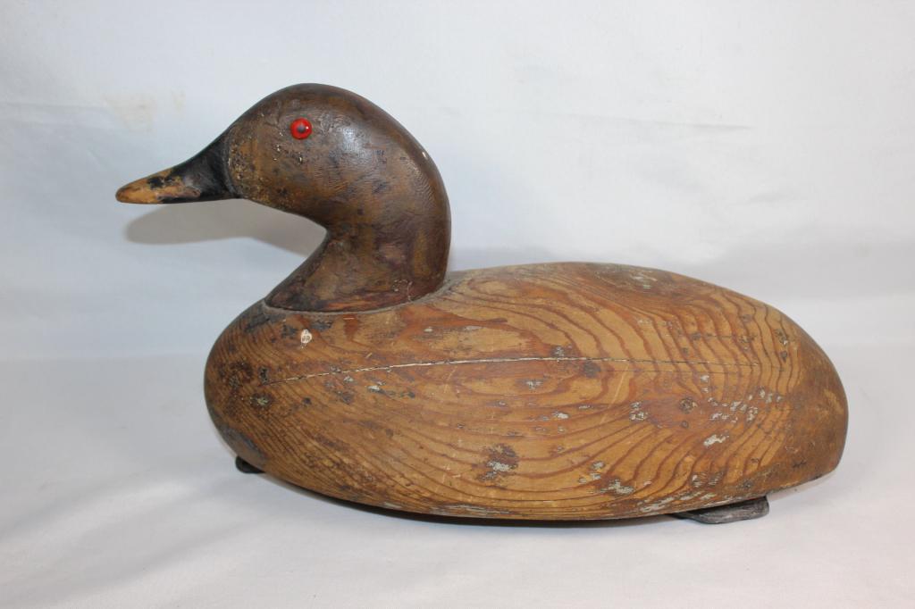Vintage Wood Duck Decoy with Lead Weight (1 of 7)