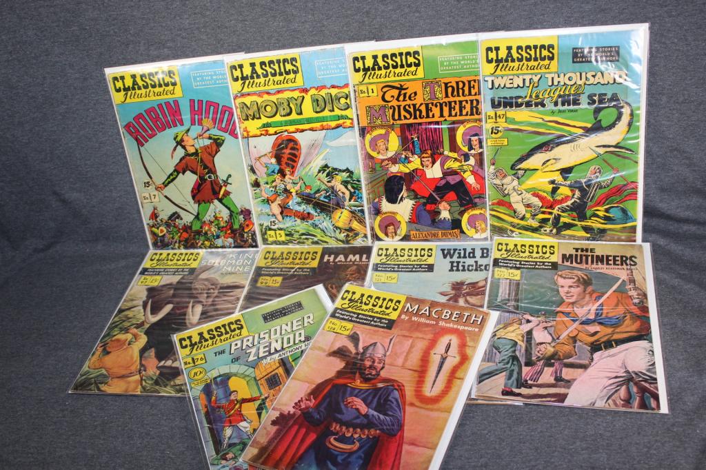 10 PC. LOT OF COMIC BOOKS, CLASSICS ILLUSTRATED (1 of 5)
