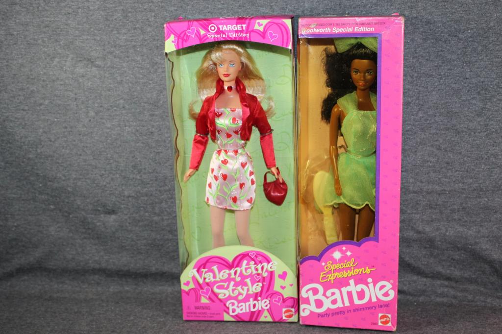 2 Pc. Barbie Lot Valentines Style Etc