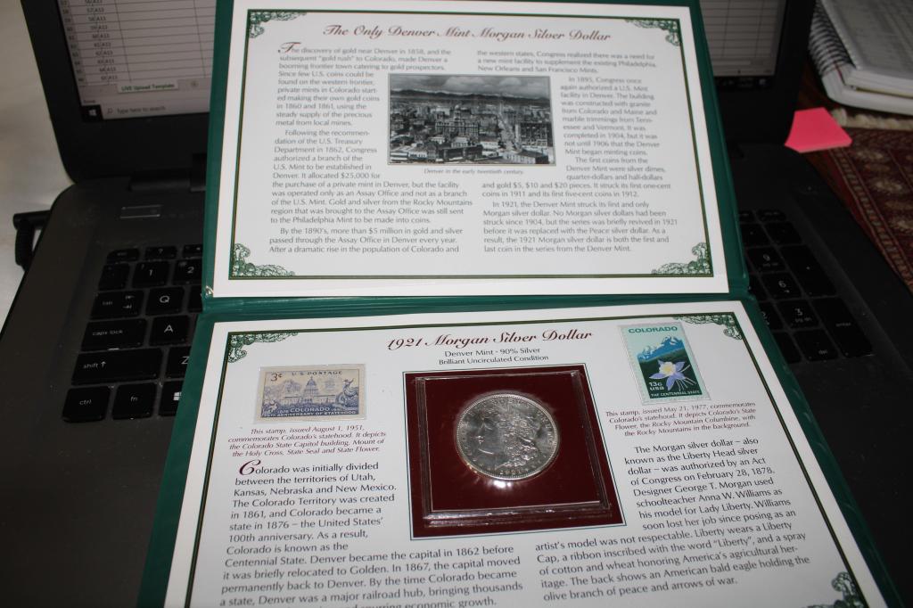 1921D Morgan Silver Dollar Commerative Set (1 of 1)