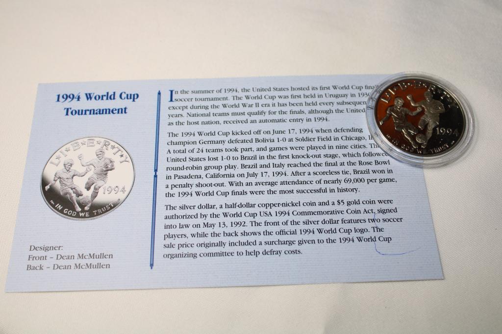 1994 World Cup Tournament Silver Coin (1 of 3)