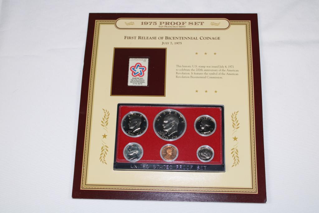 1975 SF Proof Set - Stamp & History Sheet (1 of 2)