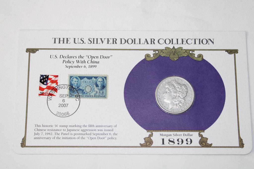 1899 Morgan Silver Dollar / Stamped History Sheet (1 of 4)