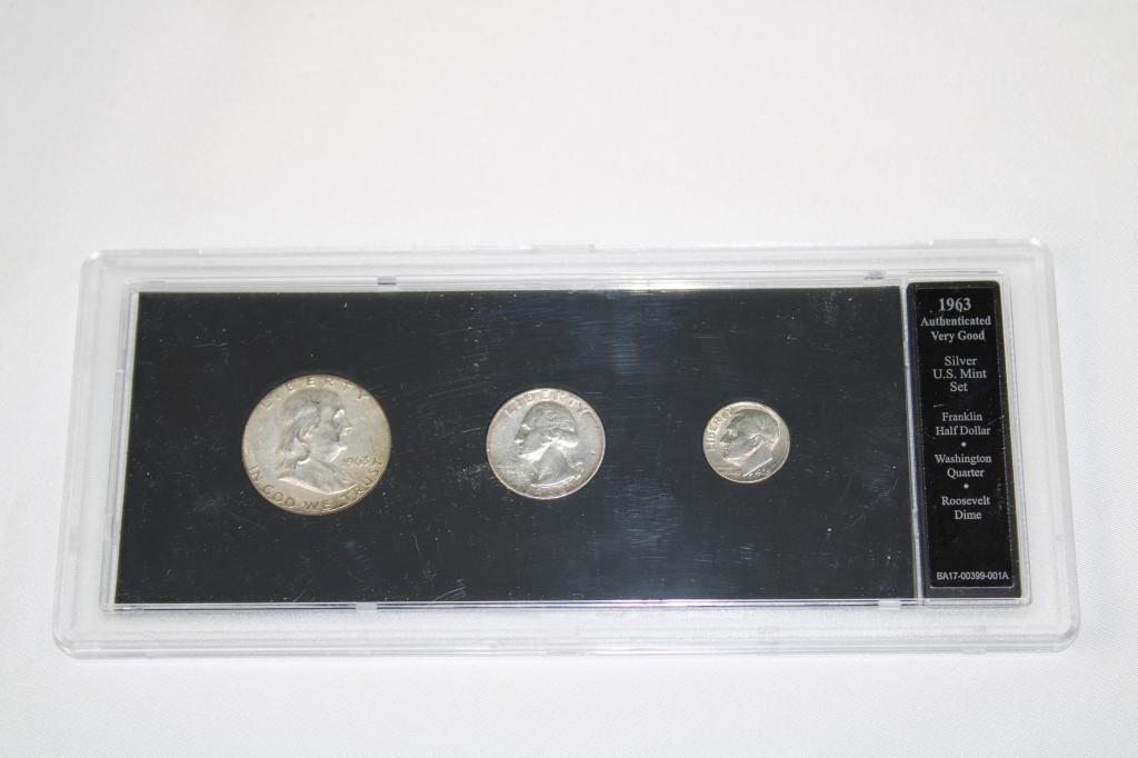 1963 Silver Mint Set - Franklin, Washington, Roose (1 of 2)