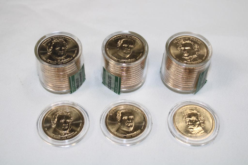 3 rolls Uncirculated $1 President Dollar (1 of 2)