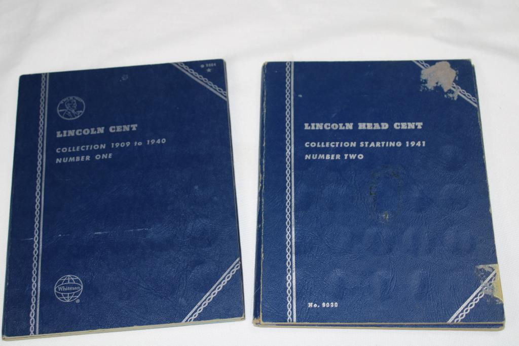 Lincoln Cent Books 1909-1940; 1941 -: Partially full books as pictured