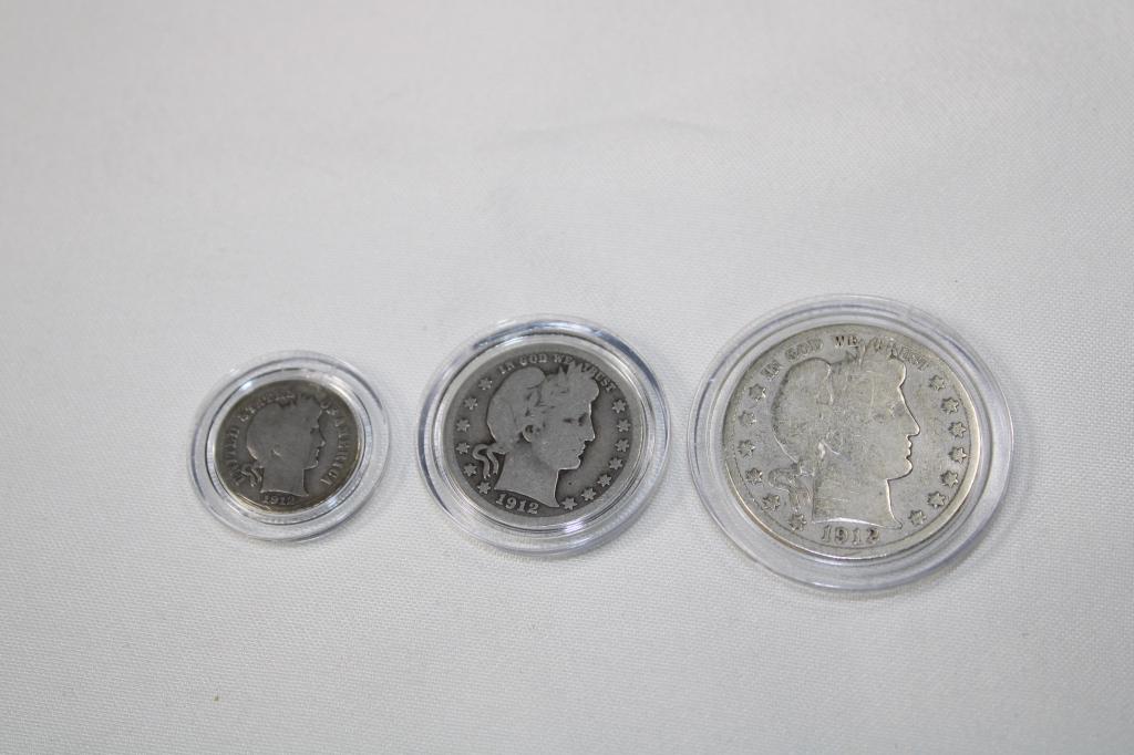 Set - 1912 Barber Silver Coins (1 of 6)