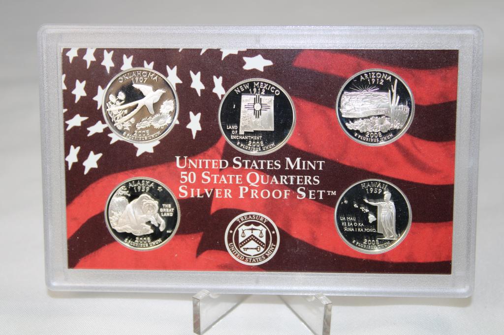 2008-S US Mint Proof Silver Quarter Set (1 of 2)