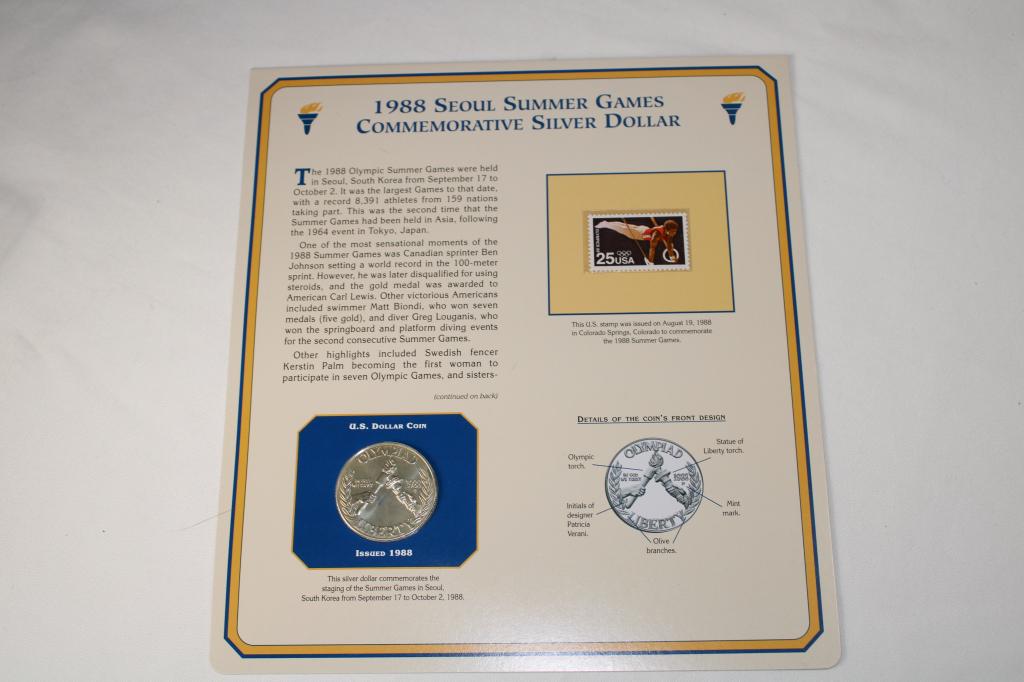 1988 Silver Dollar - Seoul Summer Games (1 of 3)
