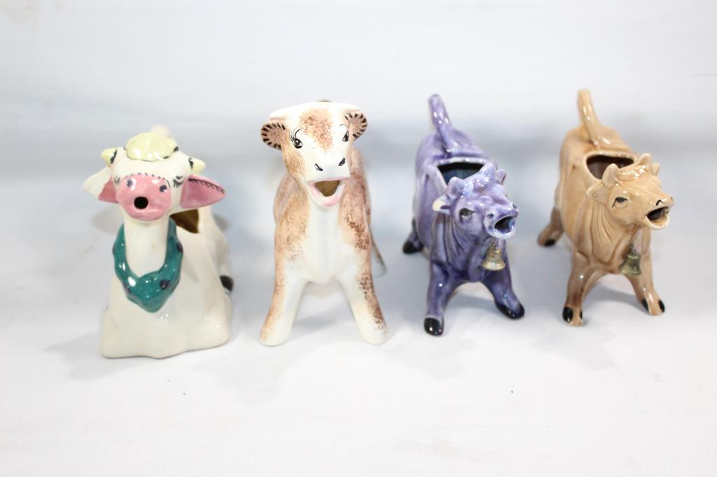 4 PC. COW CREAMER PITCHER LOT (1 of 9)