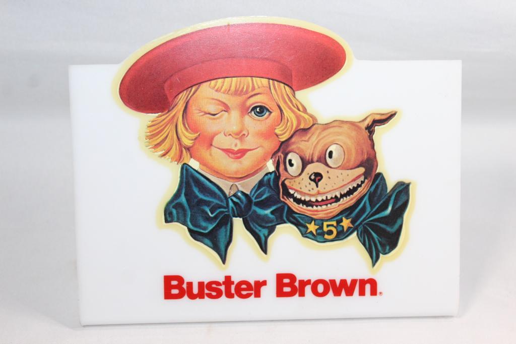 VINTAGE PLASTIC BUSTER BROWN SIGN STORE DISPLAY (1 of 2)