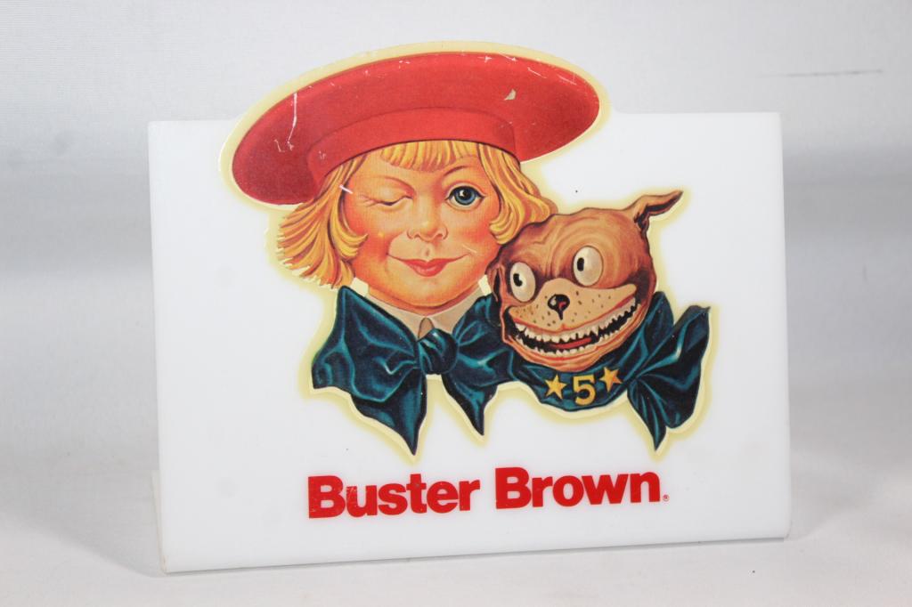 VINTAGE PLASTIC BUSTER BROWN SIGN STORE DISPLAY (1 of 2)