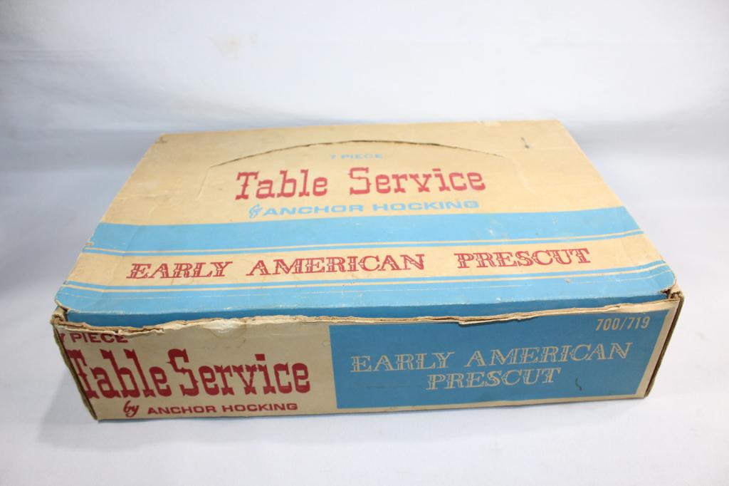 VTG ANCHOR HOCKING PRESCUT 7 PIECE TABLE SERVICE (1 of 8)