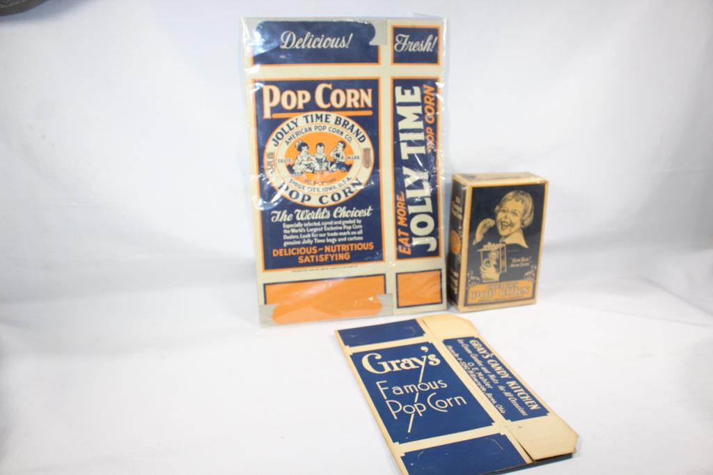 3 Piece  Advertising Popcorn Lot (1 of 4)