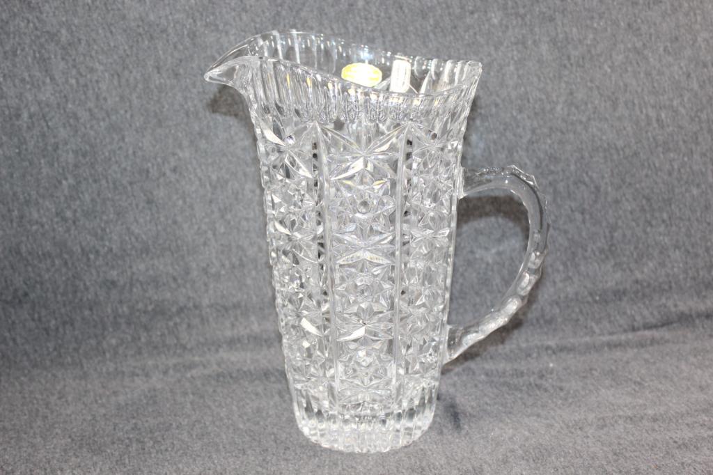 LARGE LEAD CRYSTALL PITCHER FROM WESTERN GERMANY (1 of 4)