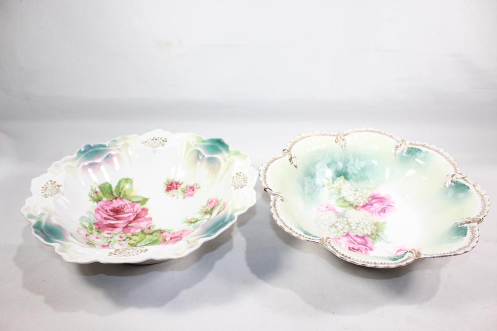 2 PC. DECORATIVE CHINA SERVING BOWL LOT (1 of 5)