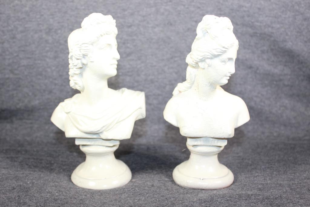 Aphrodite and Apollo Resin Head Statues (1 of 6)