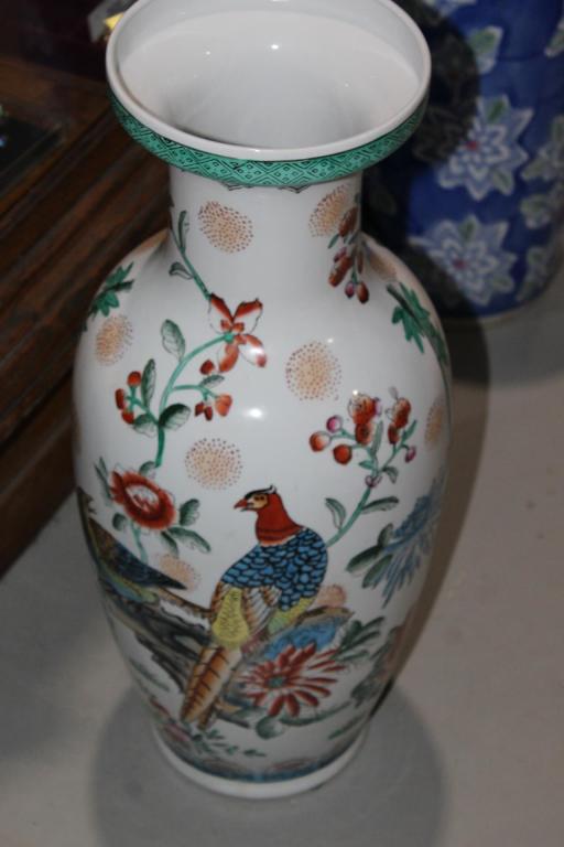 Large Pheasant Porcelain Vase (1 of 2)