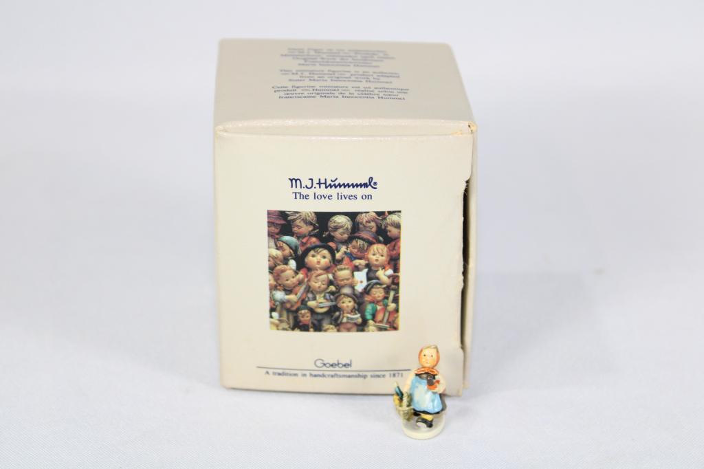 Goebel Hummel Visiting an Invalid 256-P First Ed: First Edition (5,000) With Original Box and COA. Measures about, 7/8" tall. No Chips or Cracks. Year: 1989 Made in:USA