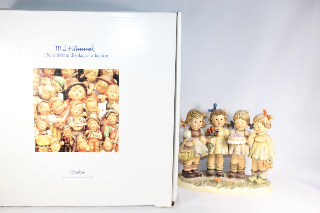 Goebel Hummel We Wish You the Best #209: with box, measures about 8 1/8 inches tall, no chips or cracks