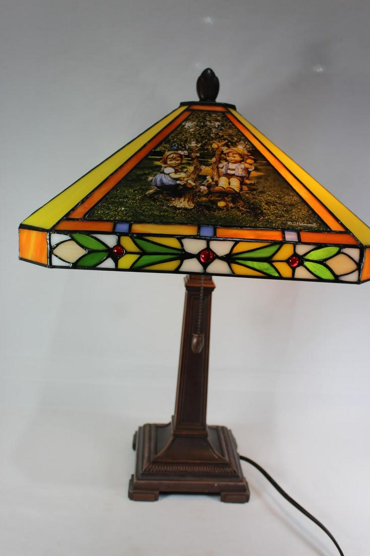 Hummel Faux Stained Glass Table Lamp (1 of 5)
