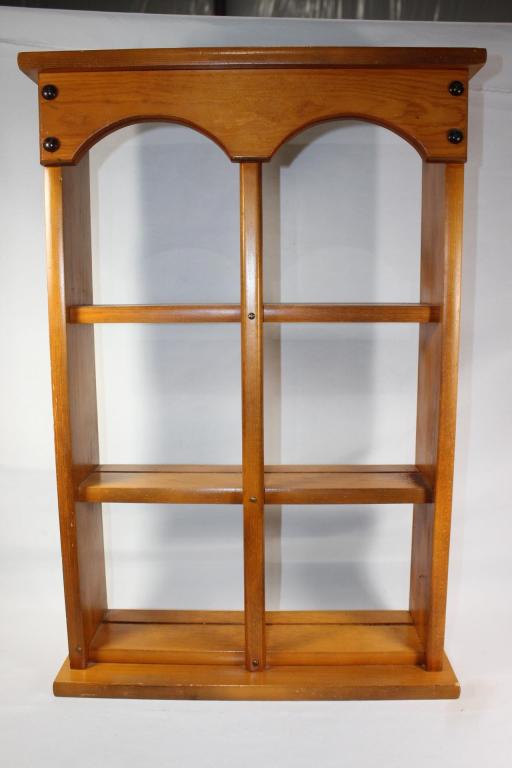 Maple Wall Mount Knick Knack Shelf Unit (1 of 3)
