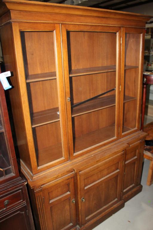 Maple China Glass Front China Cabinet: measures about 48 inches wide by 71 inches tall
