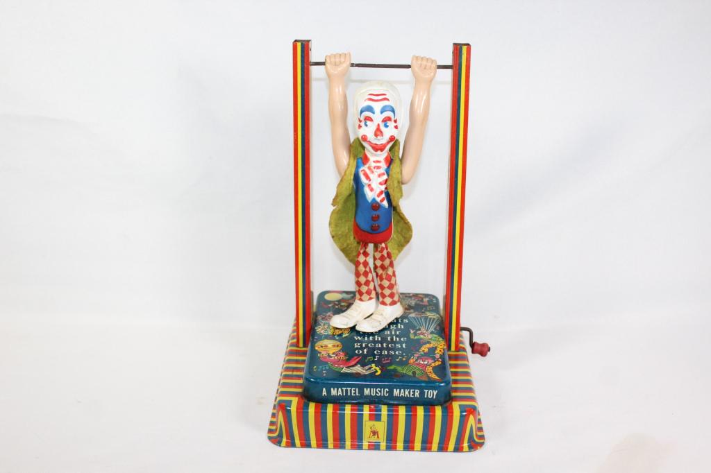 VTG Mattel Wind Up Music Maker Acrobatic Clown (1 of 5)