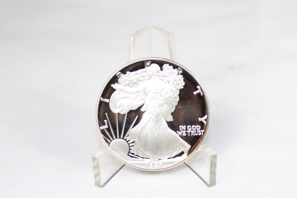 1987-S Proof American Silver Eagle Dollar (1 of 2)