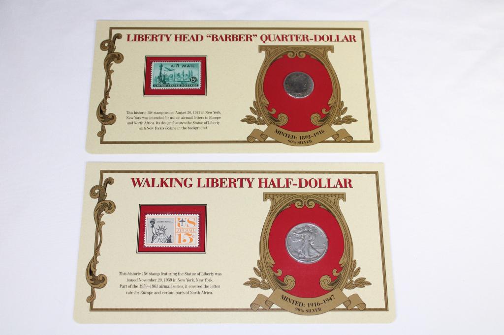 Barber Quarter & Walking Liberty Half Dollar (1 of 8)