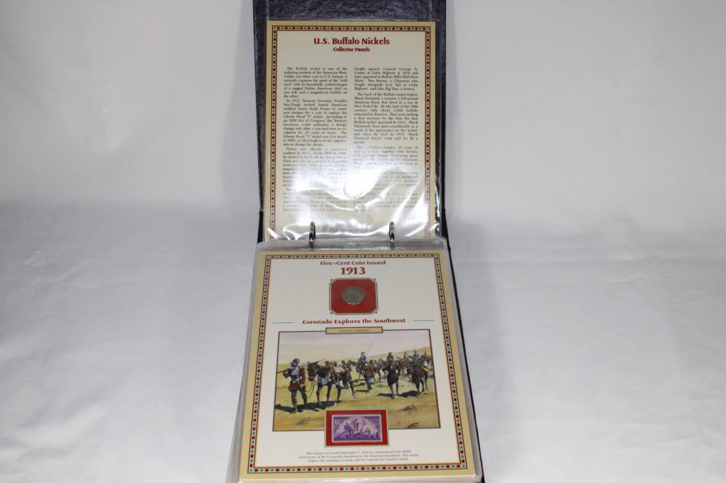 US  Buffalo Nickel Collectors Set with Stamps (1 of 5)
