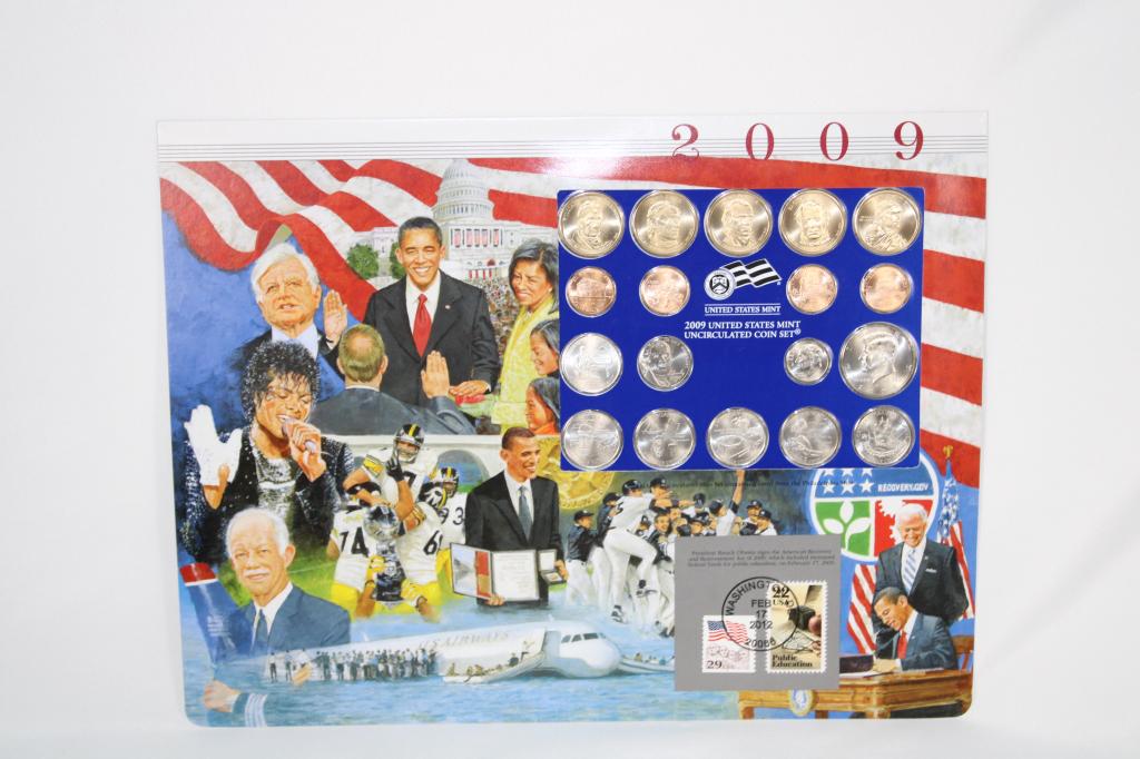 2009P Uncirculated Coin Mint Set, Historic Stamp, Postmark (1 of 2)