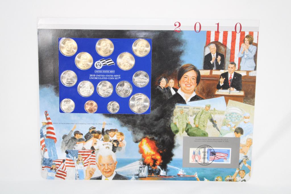 2010P Uncirculated Coin Mint Set, Historic Stamp, Postmark (1 of 2)