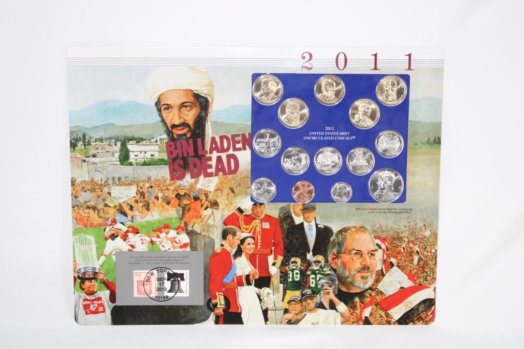 2011P Uncirculated Coin Mint Set, Historic Stamp, Postmark (1 of 2)