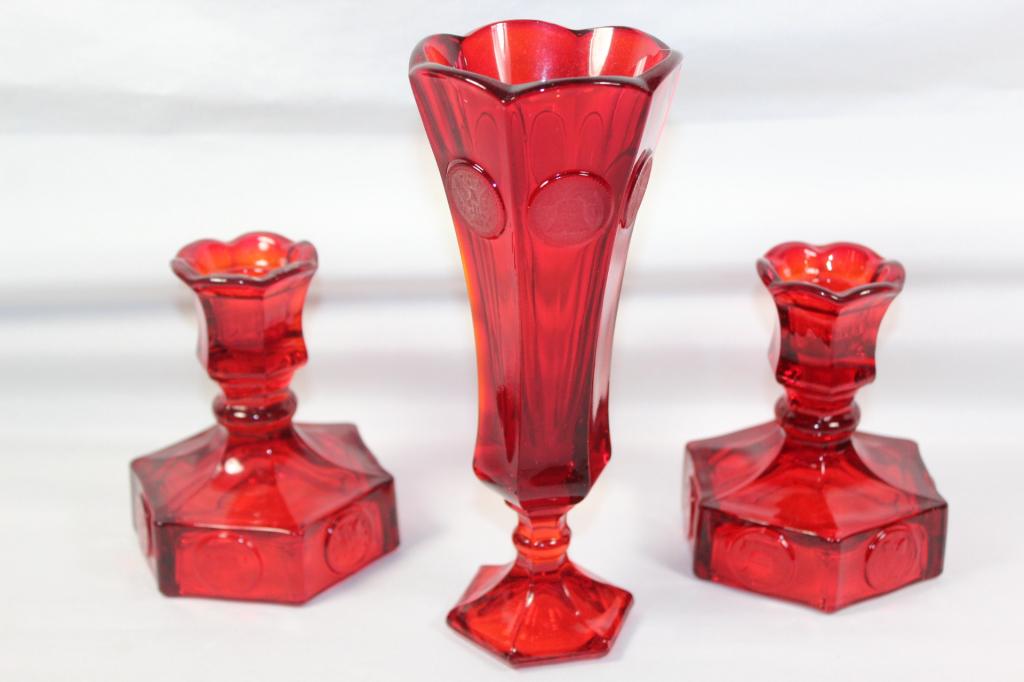 Fostoria Ruby Red Coin Set (1 of 7)