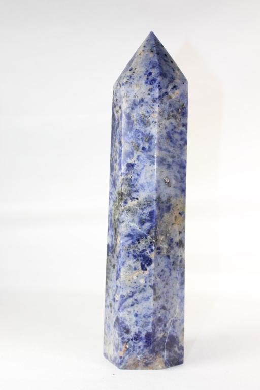 Polished Natural Sodalite Obelisk: measures about 9 1/ 2 inches tall