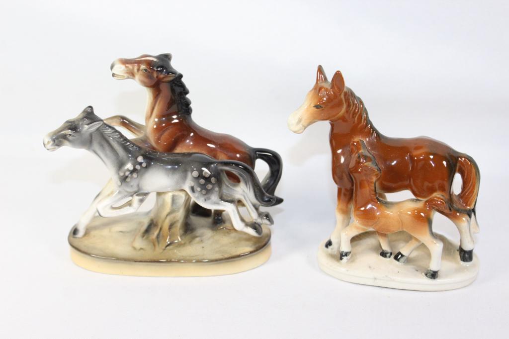 Pair of Ceramic Horses -Japan (1 of 4)