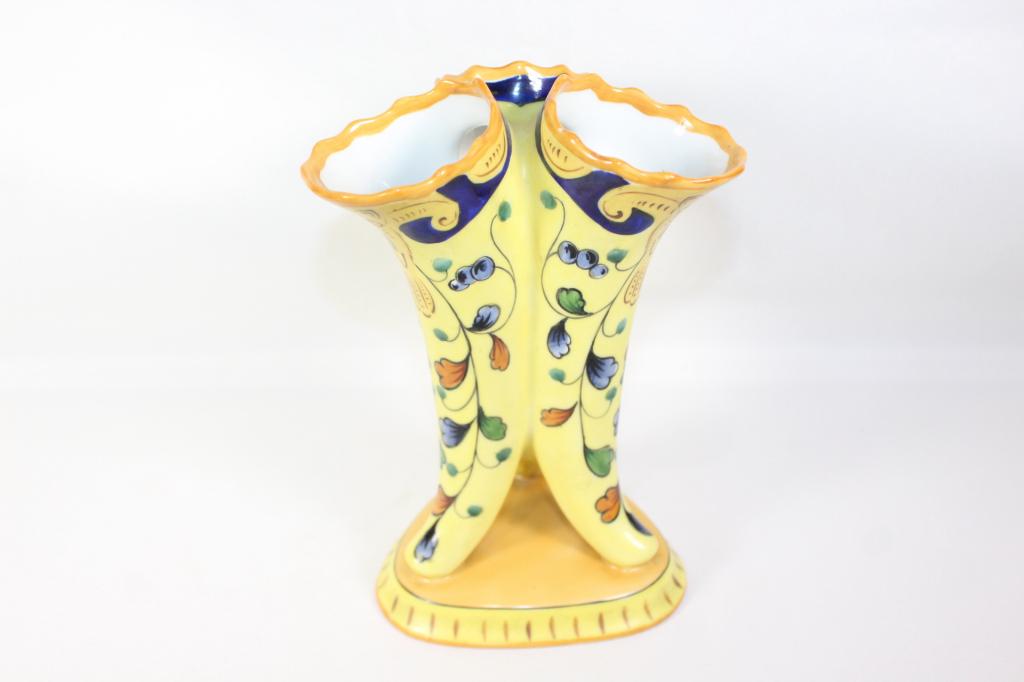 Noritake Trio Hand Painteed Vase: measures about 8 1/4 inches tall