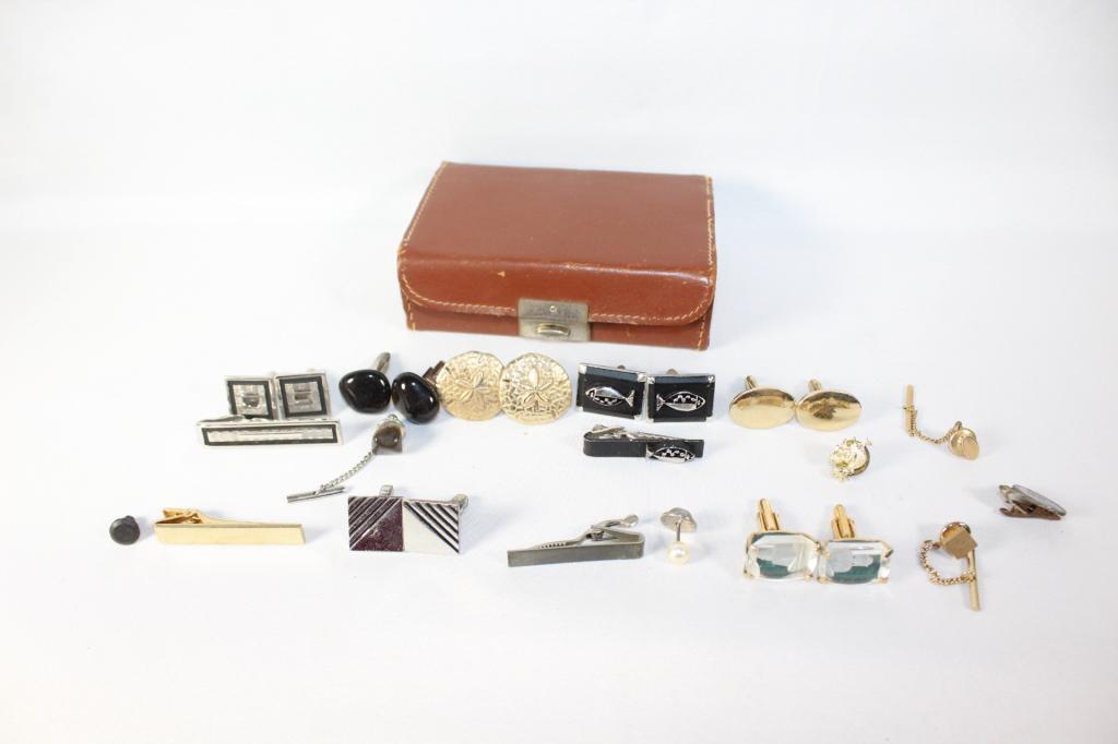 Large Lot Mens Jewelry - Cuff Links, Tie Tacks etc (1 of 9)
