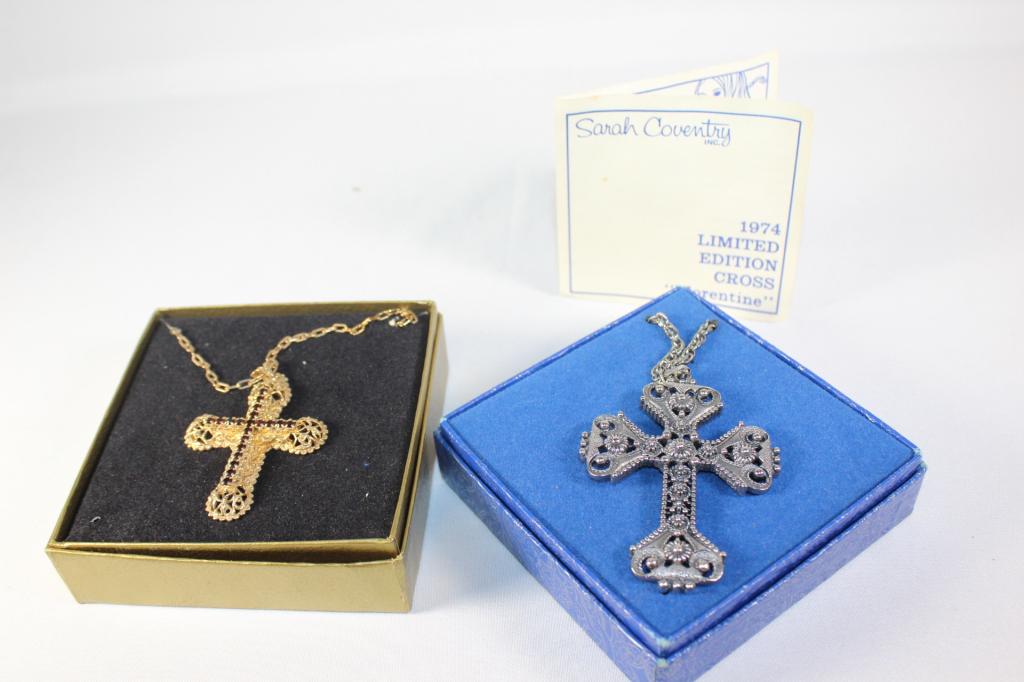 Sarah Coventry Pair of Large Crosses (1 of 4)