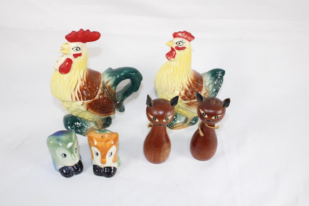 VTG Lot of Salt & Pepper Shakers - Rooster Convert (1 of 4)