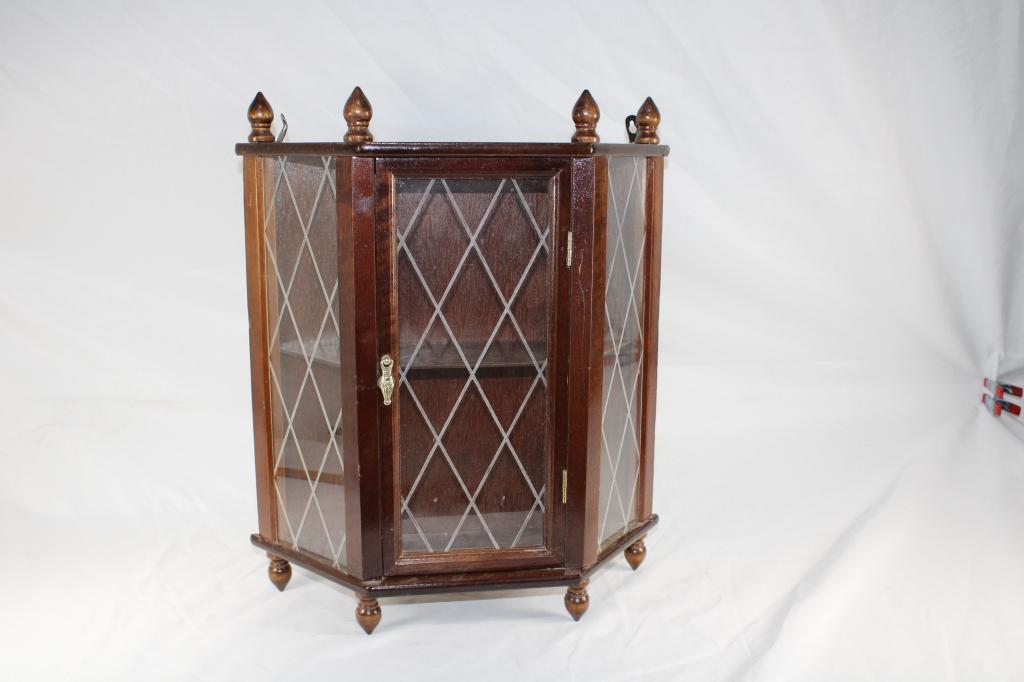 Vintage Wooden Cabinet: Measures approx. 17 by 15 inches. used Condition