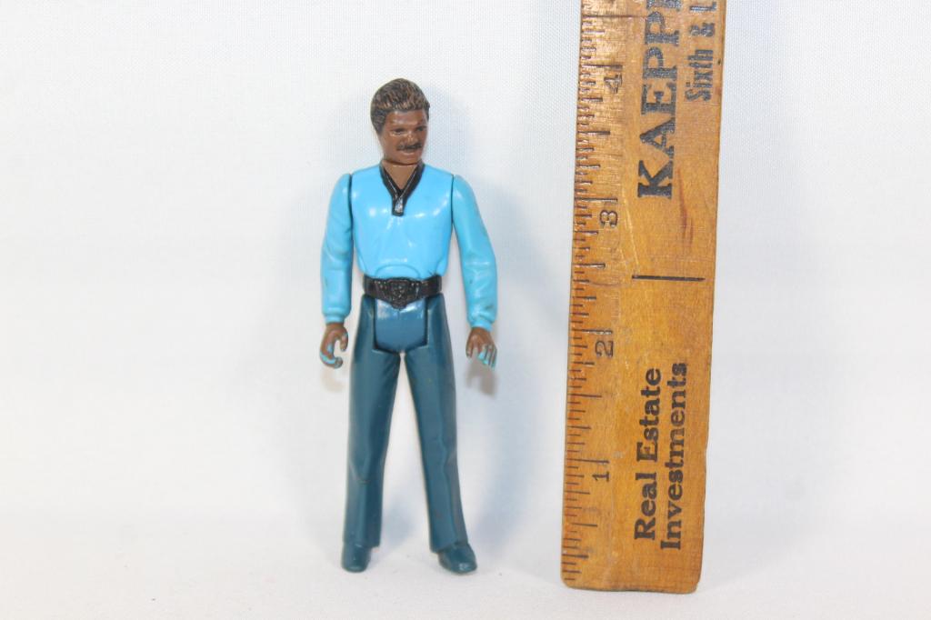 Lando Figurine Empire Strikes Back 1980: measures about 4 inches tall; as pictured, made in Hong Kong, Lucas Film Ltd. No weapon