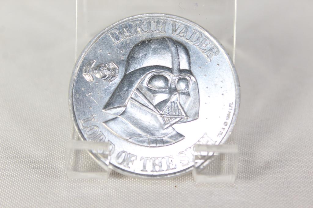 Darth Vader Power Of The Force Star Wars Coin 1984