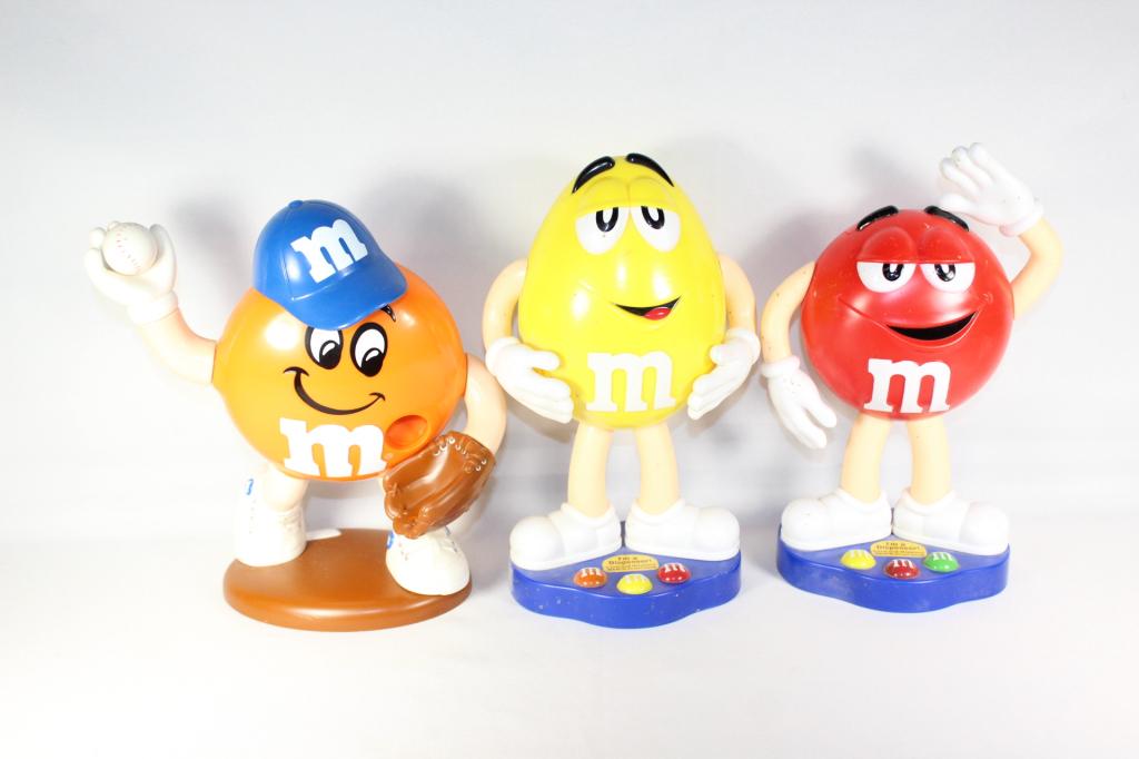 Trio of M&M Candy Dispensers - Baseball (1 of 3)