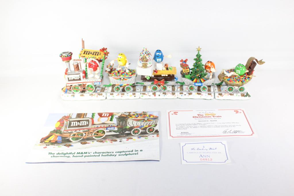 Danbury Mint - The M&M's Christmas Train: Porcelain and painted by hand with original paperwork
