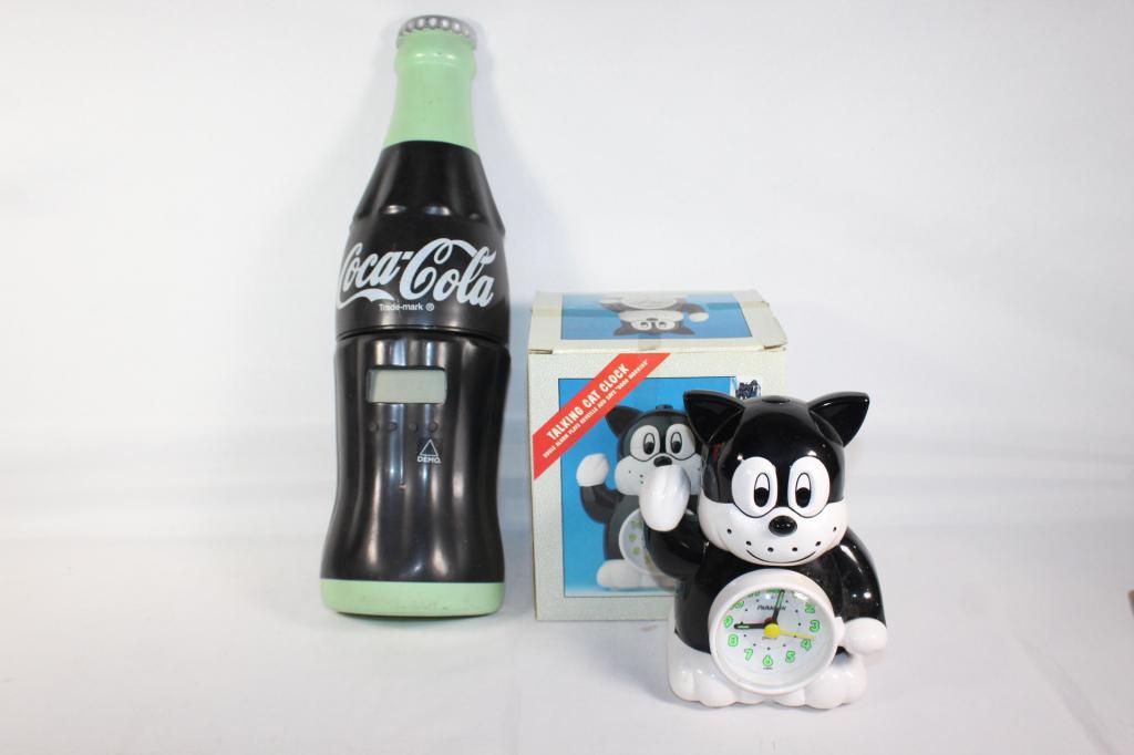 Coca-Cola Bottle Clock & Talking Cat Clock (1 of 5)