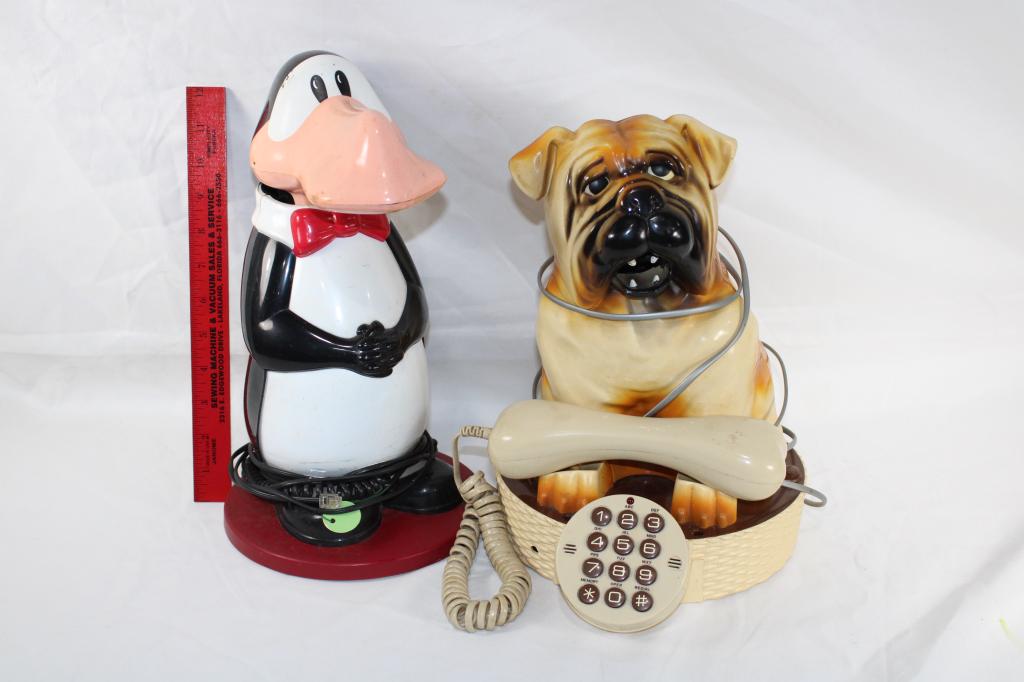 Pair of Telephones - Dog and Penguin: unk working as pictured