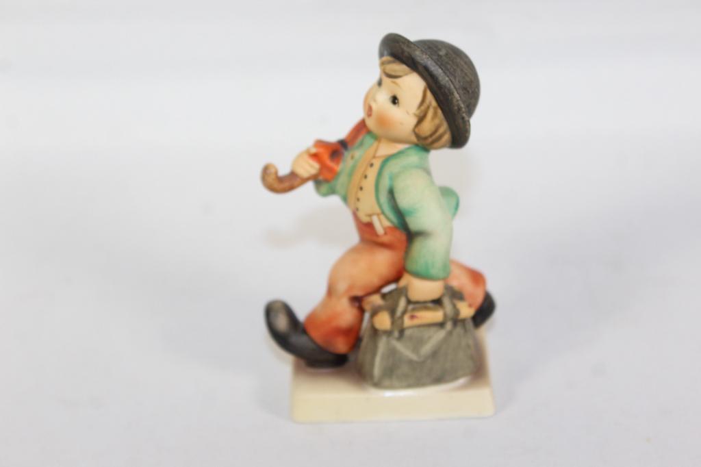 Hummel Merry Wanderer: measures about 4 1/2 inches tall; no chips or cracks